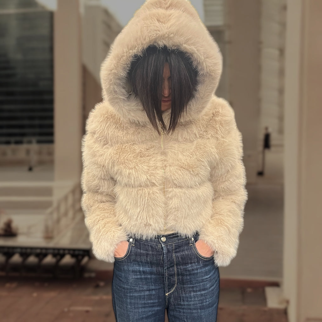 ECOPELLICCIA CON CAPPUCCIO