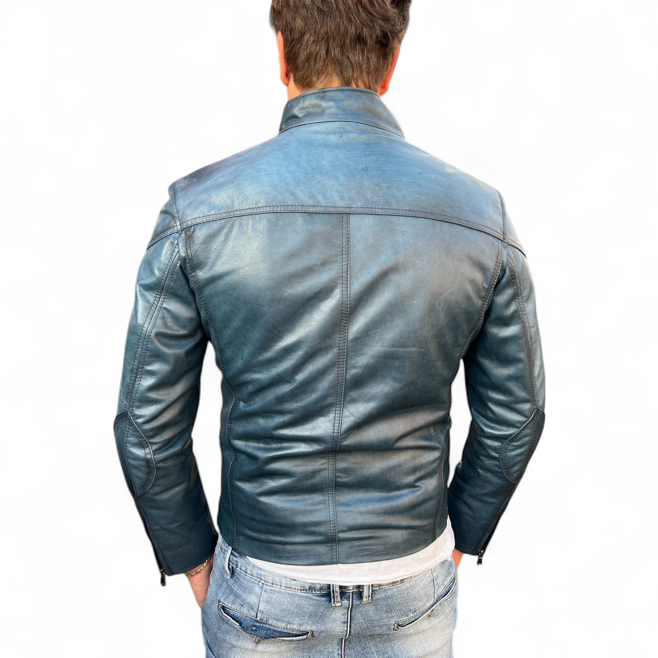 BIKER IN BLU