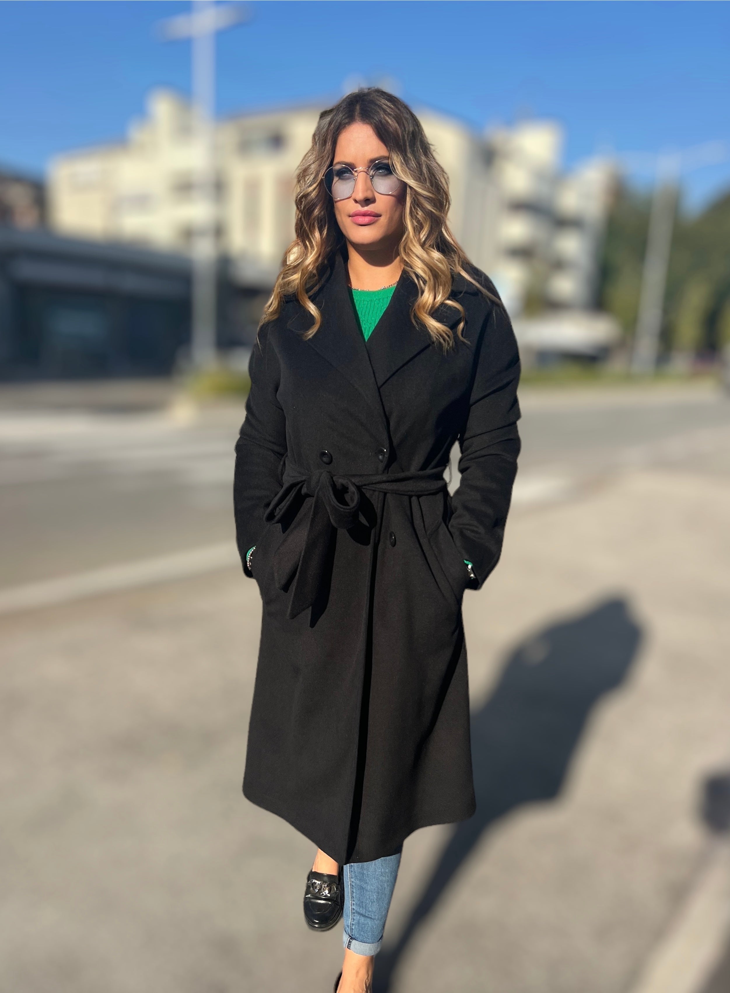 MAXI-CAPPOTTO IN TESSUTO