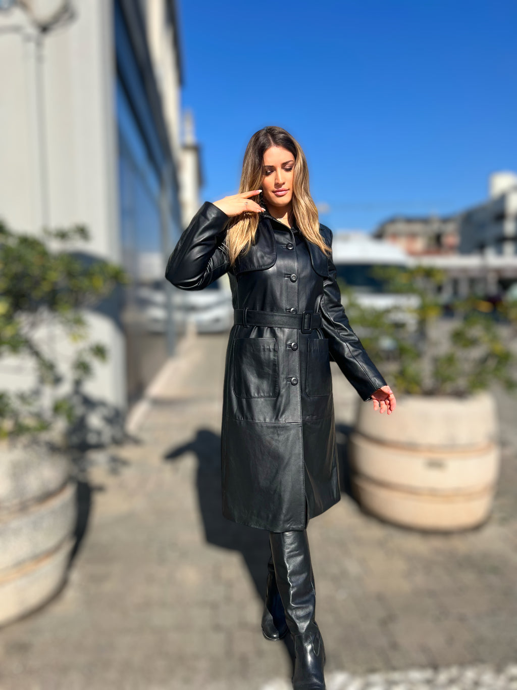 CAPPOTTO IN PELLE NAPPA