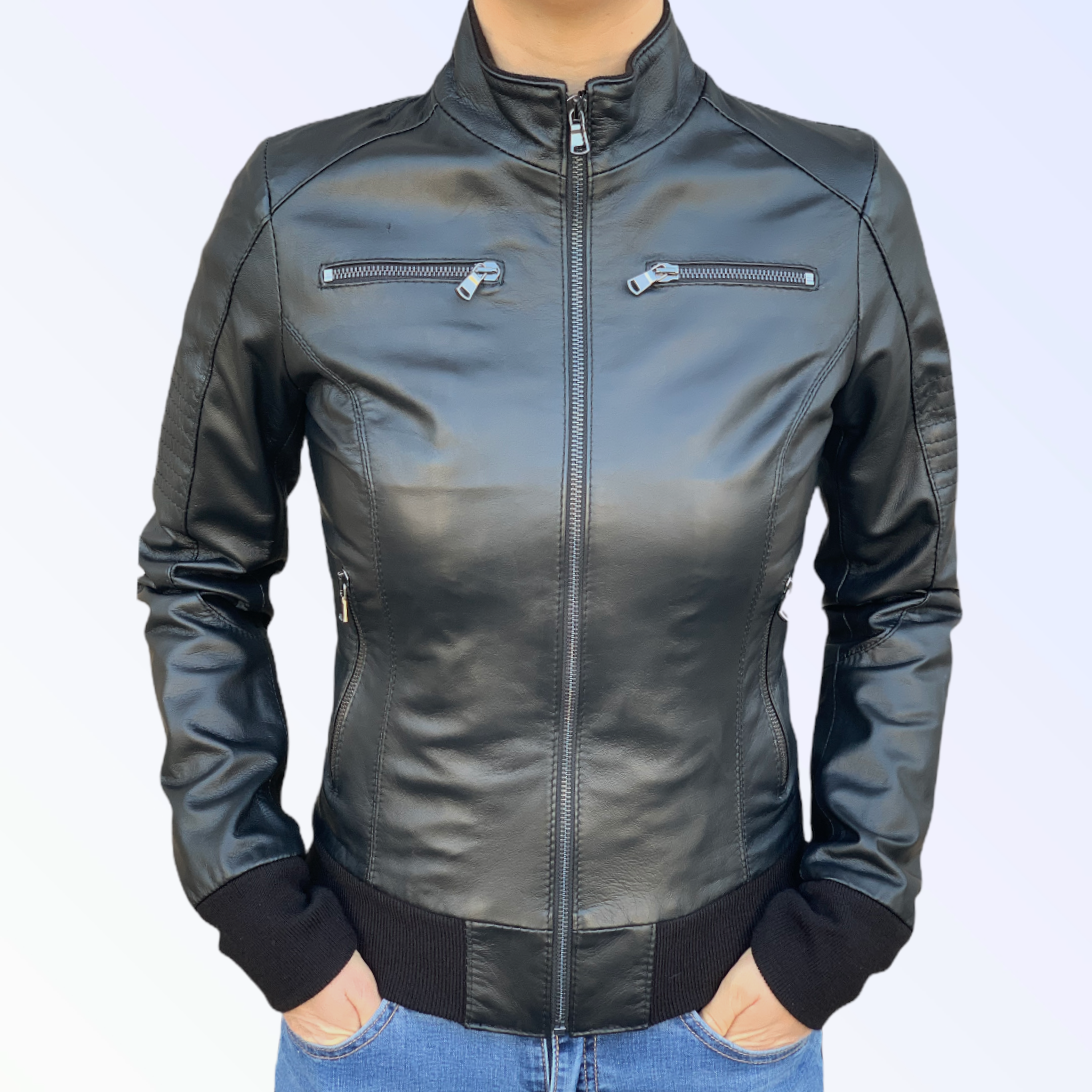 KARIM-BOMBER IN VERA PELLE