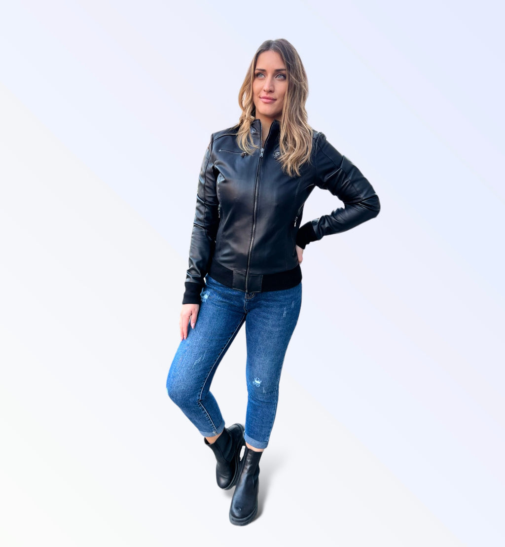 KARIM-BOMBER IN VERA PELLE