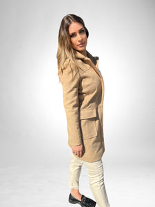 CAPPOTTO TESSUTO CON CAPPUCCIO